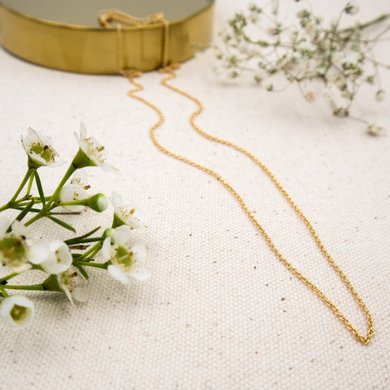 dainty gold-filled cable chain necklace