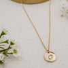 astrology zodiac sign pendant with dainty gold-filled cable chain necklace cancer