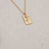 birth month flower gold-filled cable chain necklace april