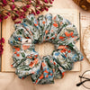 big scrunchie aqua with florals Liberty of London