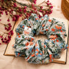 big scrunchie aqua with florals Liberty of London