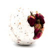 sweet citrus and jasmine bath bomb canada white with petals and rosebuds Luna
