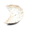 handmade crescent moon trinket dish concrete speckled