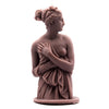 mauve grecian goddess bust candle pillar handcrafted