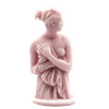 pink grecian goddess bust candle pillar handcrafted