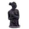 blue black grecian goddess bust candle pillar handcrafted