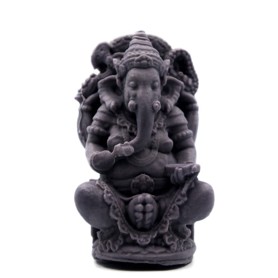 blue black ganesha candle pillar handcrafted hinduism