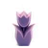 purple tulip flower candle pillar handcrafted