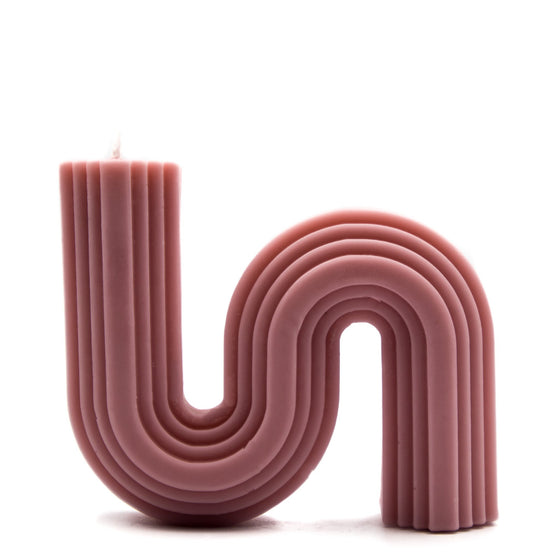 pink s-shaped abstract pillar candle canada