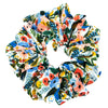 big scrunchie white with florals and blueberries