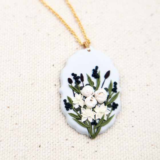 custom bouquet necklace wedding a pleasant thought