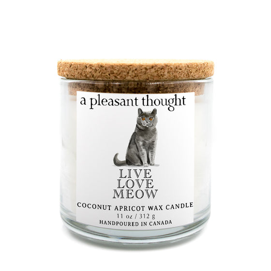 custom cat candle live love meow