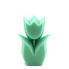 tulip flower candle pillar in mint