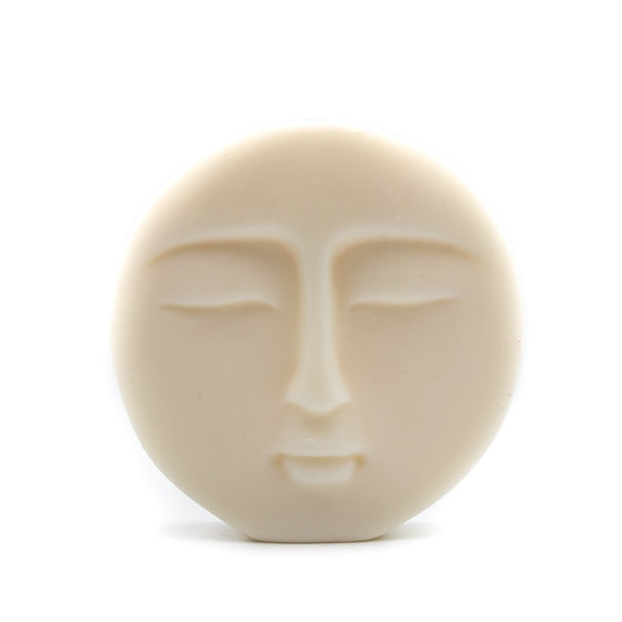 Moon Face Candle Pillar Ivory White A Pleasant Thought