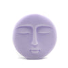 Moon Face Candle Pillar Purple Lilac