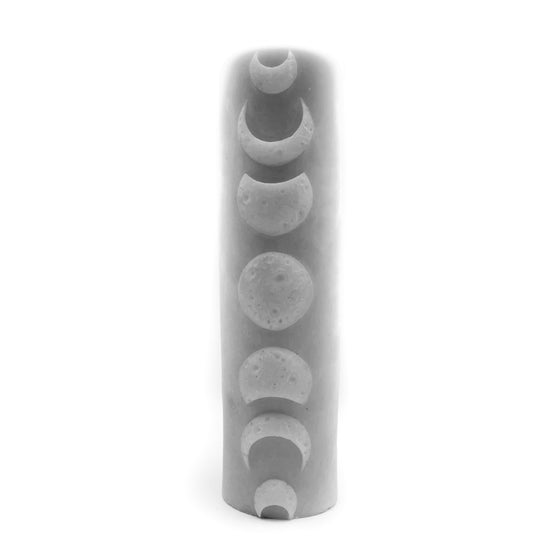 Moon Phases Candle Pillar grey