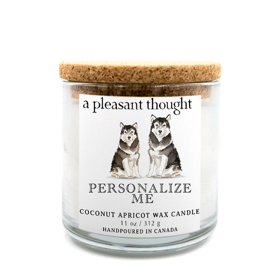 custom dog candle a pleasant thought