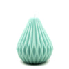 geometric pear candle pillar in mint