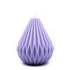 geometric pear candle pillar in purple