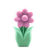 daisy flower candle pillar in pink green