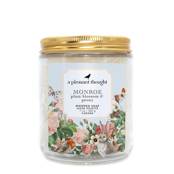 monroe plum blossom and peony whipped soap a pleasant thought