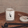 positive thoughts only self love self care candle display