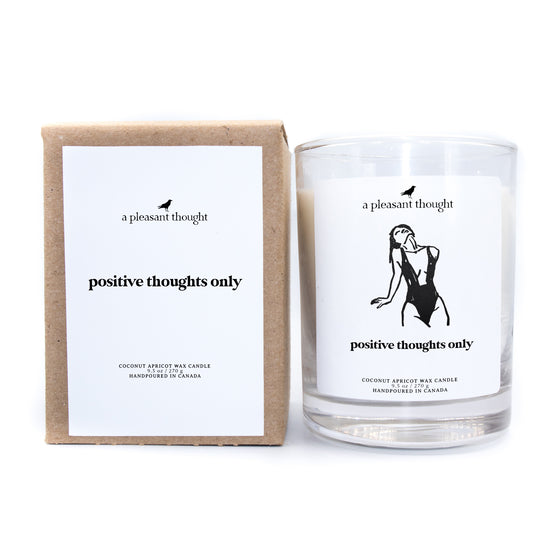 positive thoughts only self love self care candle box