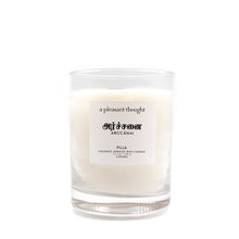  arccanai puja coconut apricot wax candle in a classic, clear glass votive with a wooden wick tamil candle a pleasant thought