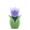 tulip flower candle pillar  in purple and green