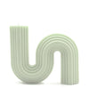 S Shaped Abstract Candle in Green