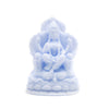 Sarasvati Goddess Candle Pillar Blue