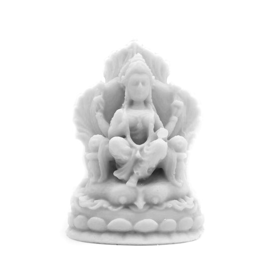 Sarasvati Goddess Candle Pillar Grey Gray
