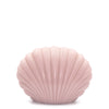 seashell shell candle pillar in coral
