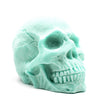 skull pillar candle in mint