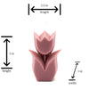 tulip flower candle pillar  sizing chart