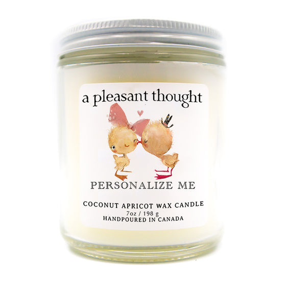 custom love chicks candle a pleasant thought