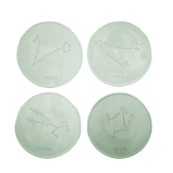 zodiac concrete coaster a pleasant thought top