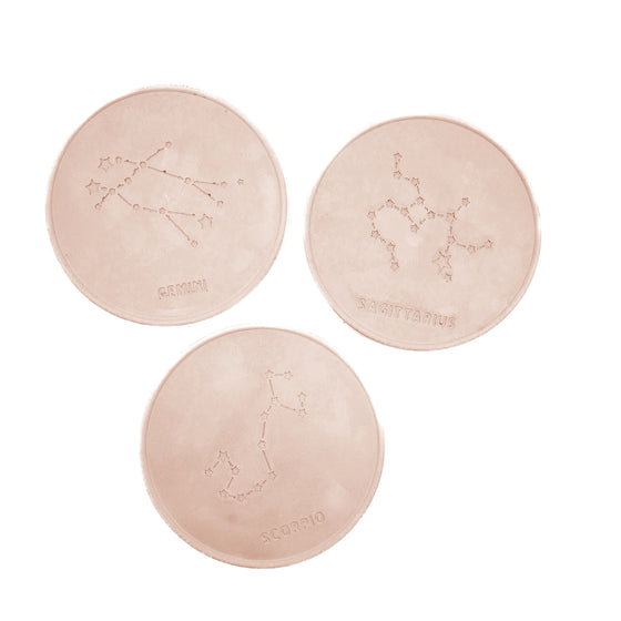 zodiac concrete coaster a pleasant thought top