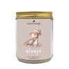 always sentiment valentine's day candle a pleasant thought