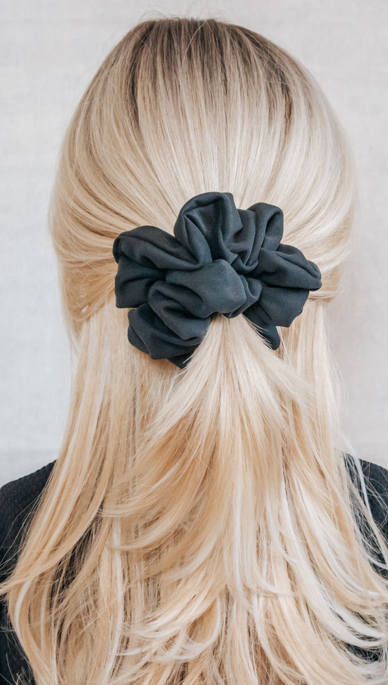 black active scrunchie blonde