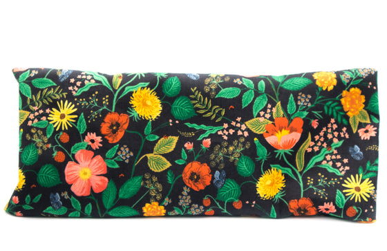 black and floral eye pillow a pleasant thought