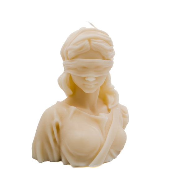 Blind Lady Justice Candle | Pillar
