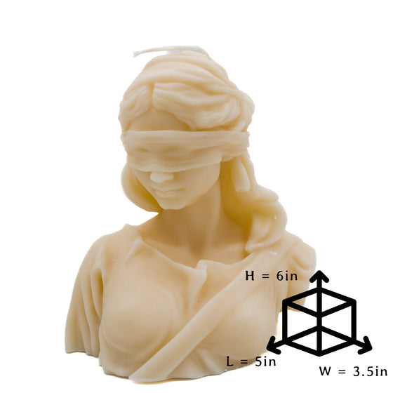 Blind Lady Justice Candle | Pillar