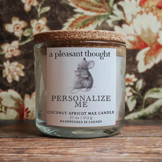custom mice candle a pleasant thought