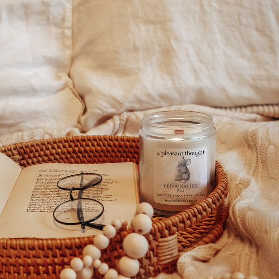 custom mice candle a pleasant thought