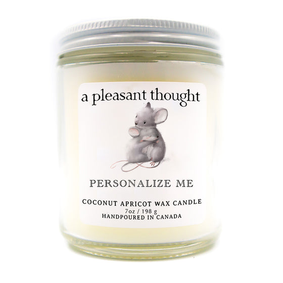 custom mice candle a pleasant thought