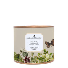  dawn cashmere and almond creme soy wax melts housed in an antique gold tin a pleasant thought