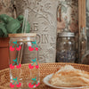 cherries beer can glass straw and lid