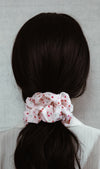 cherries cotton scrunchie brunette