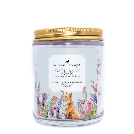 Chocolate and Lavender bath salt soak a pleasant thought